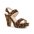 thumbnail image 1 of BLISSFUL STEP Women's Slingback Platform Chunky Heeled Sandals, 1 of 7