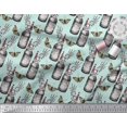 thumbnail image 2 of Soimoi Green Polyester Crepe Fabric Insect,Lavender & Vintage Bottle Print Sewing Fabric BTY 42 Inch Wide, 2 of 3