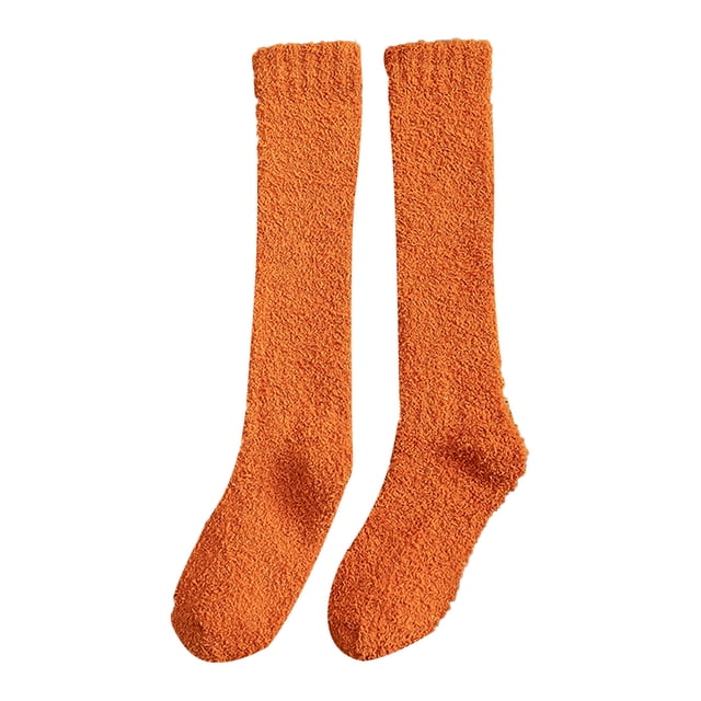 Women's Coral Fleece Mid-Calf Socks - Warm, Elastic Top, Winter Home Wear - Polyester - One Size