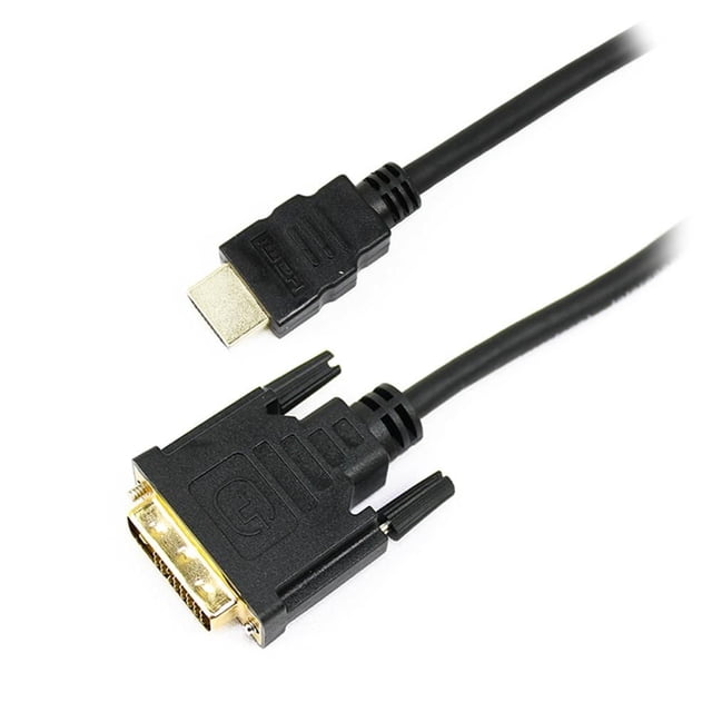 BlueDiamond Câble HDMI vers DVI-D (24+1) en Noir avec Connecteurs HDMI Mâles à 19 Broches et DVI-D Mâles à Liaison Double, Dotés de contacts Plaqués or et de Verrous à Vis, Prenant en Charge une Résolution de 1920x1080/60Hz et une Vitesse de Transfert de 10,2 Gbps, Idéal pour Connecter des Appareils HDMI à des Moniteurs DVI Ou des Téléviseurs, Convient Aussi à l'Utilisation avec Divers Accessoires Informatiques.