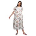 thumbnail image 4 of Moomaya Printed Nightdress For Ladies Cotton Ruffled Border Nursing Night Gown, 4 of 5