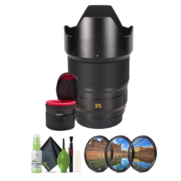 Leica Summicron-SL 35mm f/2 ASPH. Lens (L-Mount) + Cleaning kit + Professional 3 Piece Filter Kit + Lens Case