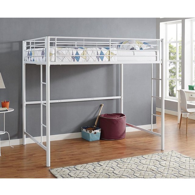 Manor Park Modern Metal Full Size Loft Bed - Multiple Finishes