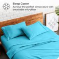 thumbnail image 3 of Bare Home Pillowcase Set - Premium 1800 Collection - Double Brushed - Ultra Soft - Standard Size, Aqua, 2 Count, 3 of 7