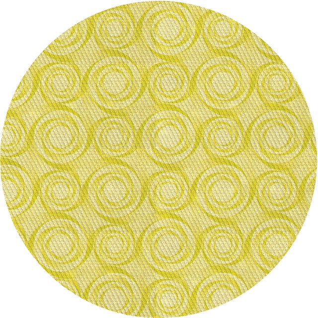 Ahgly Company Tapis d'Intérieur Lavables en Machine, Ronds, Transitionnels, Brun Doré, Jaune, Ronds de 7 Pi