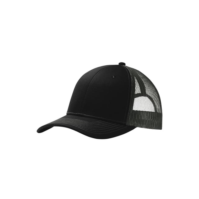 Top Headwear Snapback Trucker Cap - Black/Grey Steel