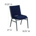 thumbnail image 3 of Bowery Hill Fabric/Metal Multipurpose Stacking Guest Chair in Navy, 3 of 7