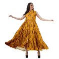 thumbnail image 3 of Moomaya Robes Chemises à Col pour Femmes Imprimées en Rayonne à Boutons Robes Maxi pour Femmes, 3 of 4