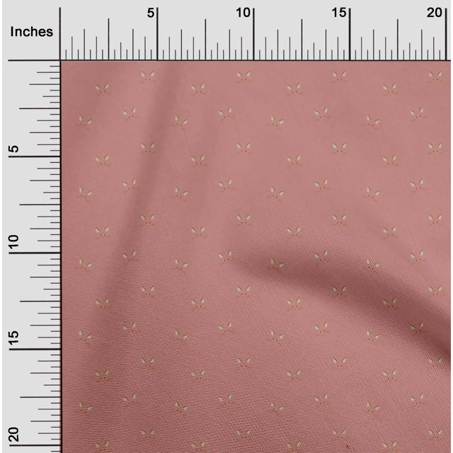 oneOone Tissu en Coton Imprimé Visage de Chat par Yard 56 Pouces de Large