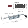 thumbnail image 2 of Unique Bargains Barrel Bolt Latch, 1 Pack 12x220mm - Carbon Steel Galvanized Spring Loaded Gate Latch Pin for Door (Silver), 2 of 5