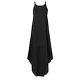 thumbnail image 4 of EQWLJWE Longue Robe pour Femmes Robe Décontractée pour Femmes en Coton et Lin à Col Rond, Unie, Sans Manches, Imprimée, Fendue, 4 of 4