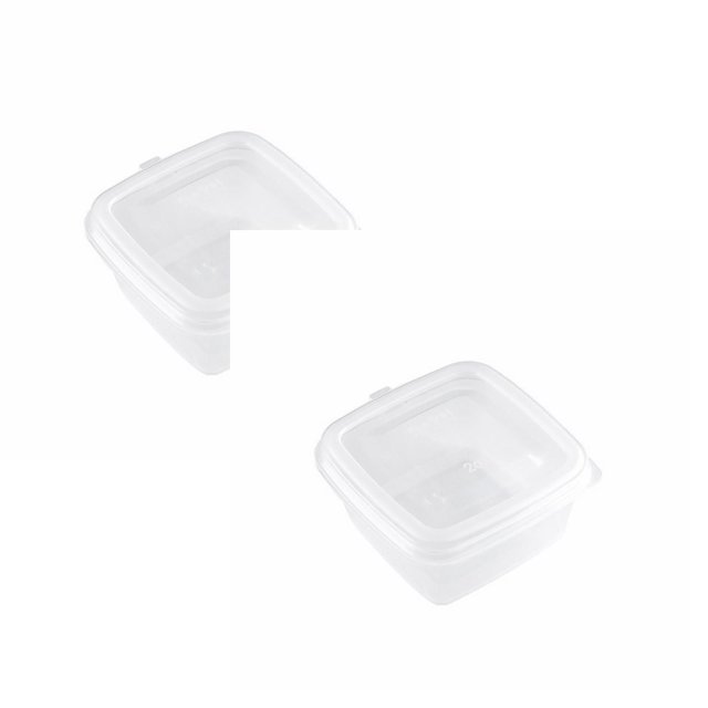 Oleegame 2PC Kids Snack Boxes For School Condiment Containers With Lids Quadrate Condiment Containers, Condiment Containers Travel Clear