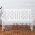 thumbnail image 2 of Vifah Bradley Outdoor Bench in White, 2 of 5