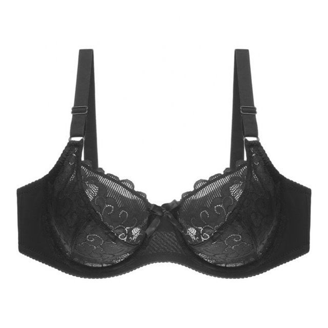 Women‘s Plus Size Signature Lace Unlined Underwire Bra with Added Support