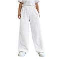 thumbnail image 1 of Girls Slim Velvet Pants - Winter Warmth with Elastic Waist and Side Pockets, 1 of 8