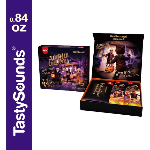 Amos Tasty Sounds Halloween Music Lollipops Gifts Box, Treat for Halloween Audio Lollipops Candy (2 Counts)