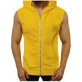 thumbnail image 2 of Yuyuzo Men Tank Tops Full Zip up Summer Crew Neck Sleeveless Hooded Shirts Workout Gym Muscle Tanks, 2 of 6