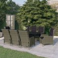 thumbnail image 1 of vidaXL 9 Piece Garden Dining Set Brown, 1 of 4