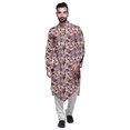 thumbnail image 1 of Atasi Cotton Flex Asymmetrical Long Sleeve Kurta For Men Printed Designer Kurta, 1 of 1