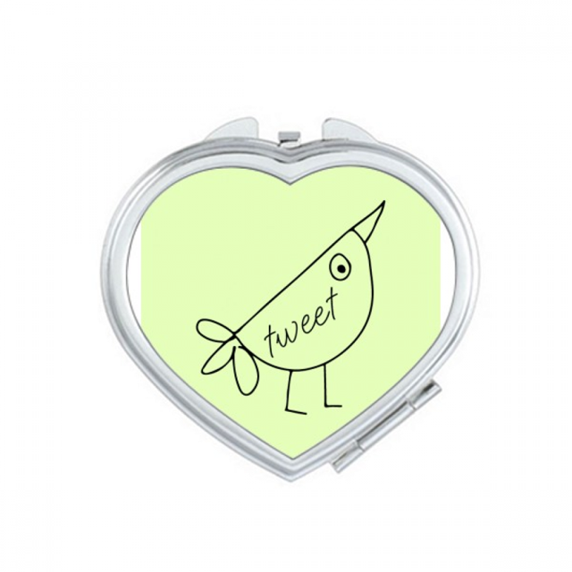 Tweet Bird Fowl Chirp Warble Mirror Travel Magnification Portable Handheld Pocket Makeup
