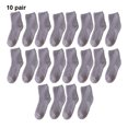 thumbnail image 1 of Ruiboury 10piece Elastic Fit For All Feet Shape Extra Thick Socks For Breathability Sweat-absorbing Breathable Exquisite Craft Light Grey 1Set, 1 of 6