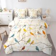 thumbnail image 1 of Erosebridal Colorful Birds Bedding Sets Queen Size, Botanical Branches Comforter Sets with Sheets, Polka Dots Reversible, 1 of 5