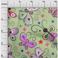 thumbnail image 2 of oneOone Rayon Light Green Fabric Butterflies Sewing Craft Projects Fabric Prints By Yard 56 Inch Wide-7N, 2 of 5