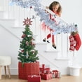 thumbnail image 1 of XYAIYT 6 Pack Pinstripe Pull Flower Ribbon Christmas Tree Christmas Decorations Plastic Reusable Suit Trees Mantels Doorways Parties Weddings Creates Memorable Holiday Ambiance 78.7In Silver, 1 of 6