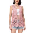 thumbnail image 1 of Cardigan Ouvert pour Femmes à Garniture en Dentelle Crochet Florale, 1 of 5