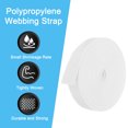 thumbnail image 3 of Uxcell 10 Yard Webbing 1 inch Polypropylene Webbing Strap Heavy Webbing Roll Chair Straps White, 3 of 6
