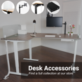 thumbnail image 4 of PROGRESSIVE DESK L en Forme de Bureau Debout 78 "x48", Coin 3 Hauteur de Scène Réglable Bureau Exécutif Électrique - Noyer Rôti, Cadre White, 4 of 9