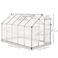 thumbnail image 3 of Outsunny Greenhouse, Walk-In Hot House, Clear PC Board with Sliding Door, 3 of 10