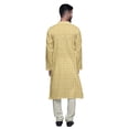 thumbnail image 3 of Atasi Designer Kurta Pajama For Men Printed Angrakha Style Casual Summer Clothing, 3 of 5