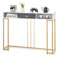 thumbnail image 1 of Gymax Console Entryway Hallway Table Gold Narrow Long Sofa Table for Living Room, 1 of 10