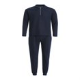 thumbnail image 3 of Mens Long Sleeve Outfits Stand Collar Sweatshirt Top and Sweatpants Tracksuit Set, 3 of 9