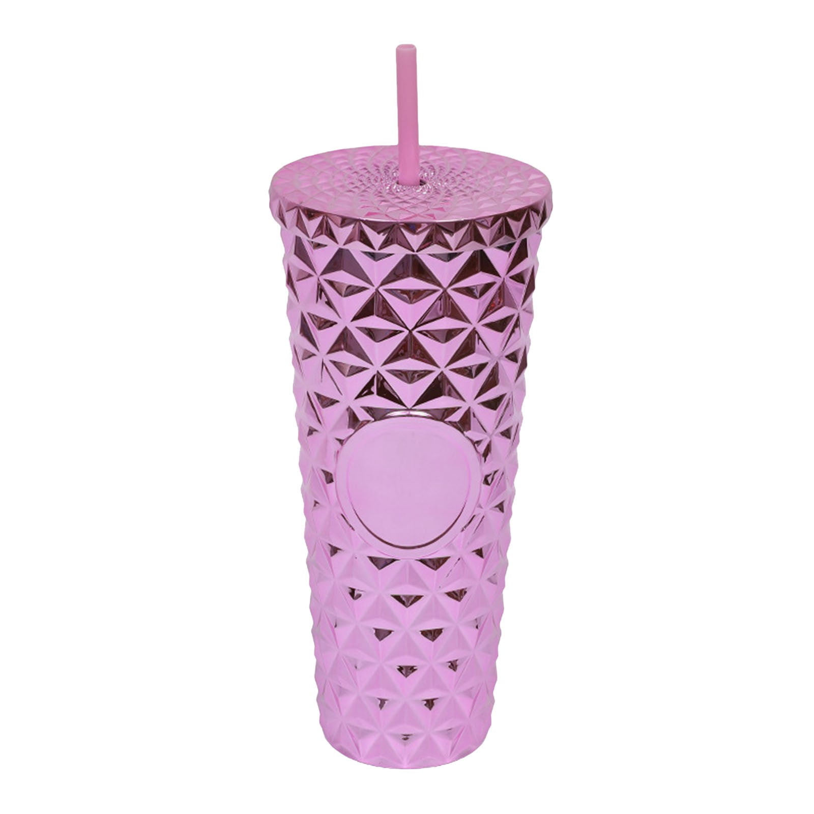 EDFBUYKRS Summer 710 800ml Reusable Cup With Lid And Straw Cold Drink Cup With Straw Clear Cup Double Layer Large Capacity Straw Cup Portable Lid Piercing