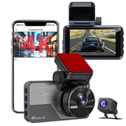 Chmadoxn Dash Cam 4K Front And 2K Rear HD Recording Night Vision Driving Recorder With 3 Inch Screen And WIFI Mobile Phone Interconnection Dash cam