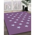 thumbnail image 3 of Ahgly Company Tapis Rectangulaire Lavable en Machine Intérieur Transitionnel Lilas Violet Riche, 4 Pieds x 6 Pieds, 3 of 7