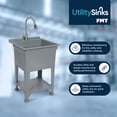 thumbnail image 2 of UTILITYSINKS Plastic 24" Freestanding Compact Workshop Utility Sink, Grey, 2 of 12