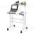 thumbnail image 1 of Gymax Adjustable Computer Desk Mobile Stand up Desk Tilting Workstation, 1 of 10