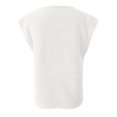 thumbnail image 4 of Womens Tops Dressy Casual Cap Sleeve Asymmetrical V Neck Work Shirts Blouses, 4 of 4