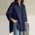 thumbnail image 2 of Ketyyh-chn99 T-Shirts pour Femmes Gilet pour Femmes Manches Longues Col Rond Tunique Ligne A Blouse Bleu Marine,G, 2 of 2