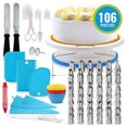 thumbnail image 2 of yeacher Professional 106-Piece Cake Decorating Kit with Turntable, Icing Tips, and Accessories - Complete Baking Set for Home Bakers - Blue Edition, 2 of 6