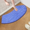 thumbnail image 1 of Meitianfacai 1pc Memory Foam Bath Rug Embossed Bathroom Mat Water Absorbent And Washable Bath Rugs Non-Slip Thick Soft And Comfortable Carpet For Show, Blue, 1 of 5