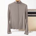 thumbnail image 3 of AherBiu Chandails à Manches Longues pour Femmes Couche de Base sous-Maillots Col Roulé Coupe Ajustée T-Shirts Blouse, 3 of 6