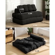 BeesClover Convertible Sleeper Sofa Bed with Pillow, Folding Compact Sofa Couch for Guest Room or Living Room