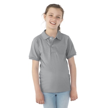 Jerzees Youth SpotShield Short Sleeve Jersey Sport Shirt, XL, Oxford