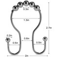 thumbnail image 3 of Under 10 Hooks 12 Pcs Shower Curtain Hooks Shower Curtain Rings Stainless Steel Roller Sliding Anti Drop Double Shower Hooks for Curtain Bathroom Shower Curtains, 3 of 8
