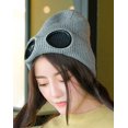 thumbnail image 4 of LinYooLi Women Knit Beanie Skull Hat Slouchy Chunky Cable Warm Soft Thick Cap with Goggles, 4 of 7