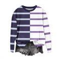 thumbnail image 3 of Rbaofujie Chandails d'Automne pour Femmes, Mode Décontractée, Imprimé, Col Rond, Manches Longues, Chandail à Enfiler, Hauts, Chandails, Bleu Marine, Chandails à Capuchon et Chandails pour Femmes, 3 of 3